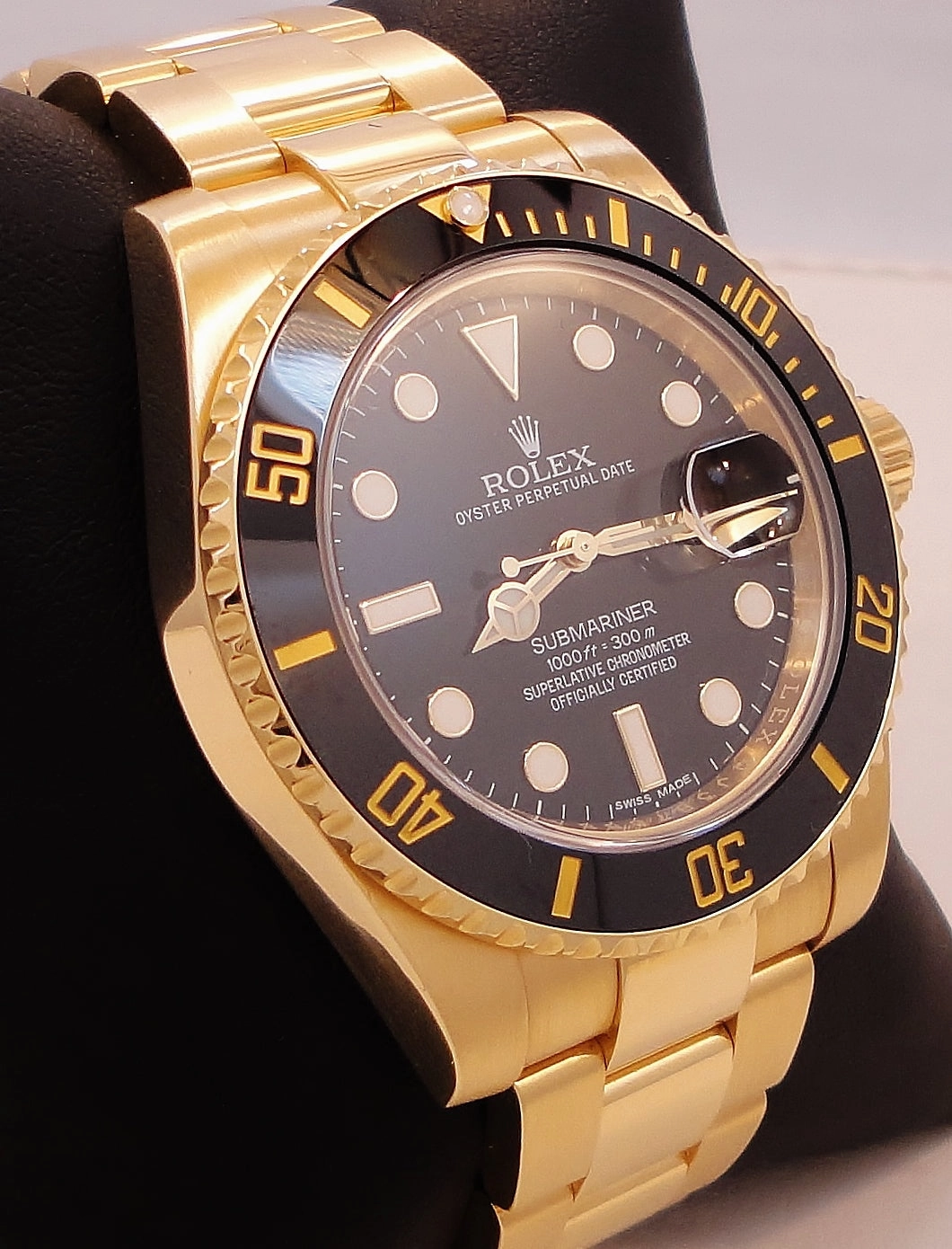 Rolex Submariner 116618LN Date Oyster Perpetual 18k yellow gold BOX/PAPERS