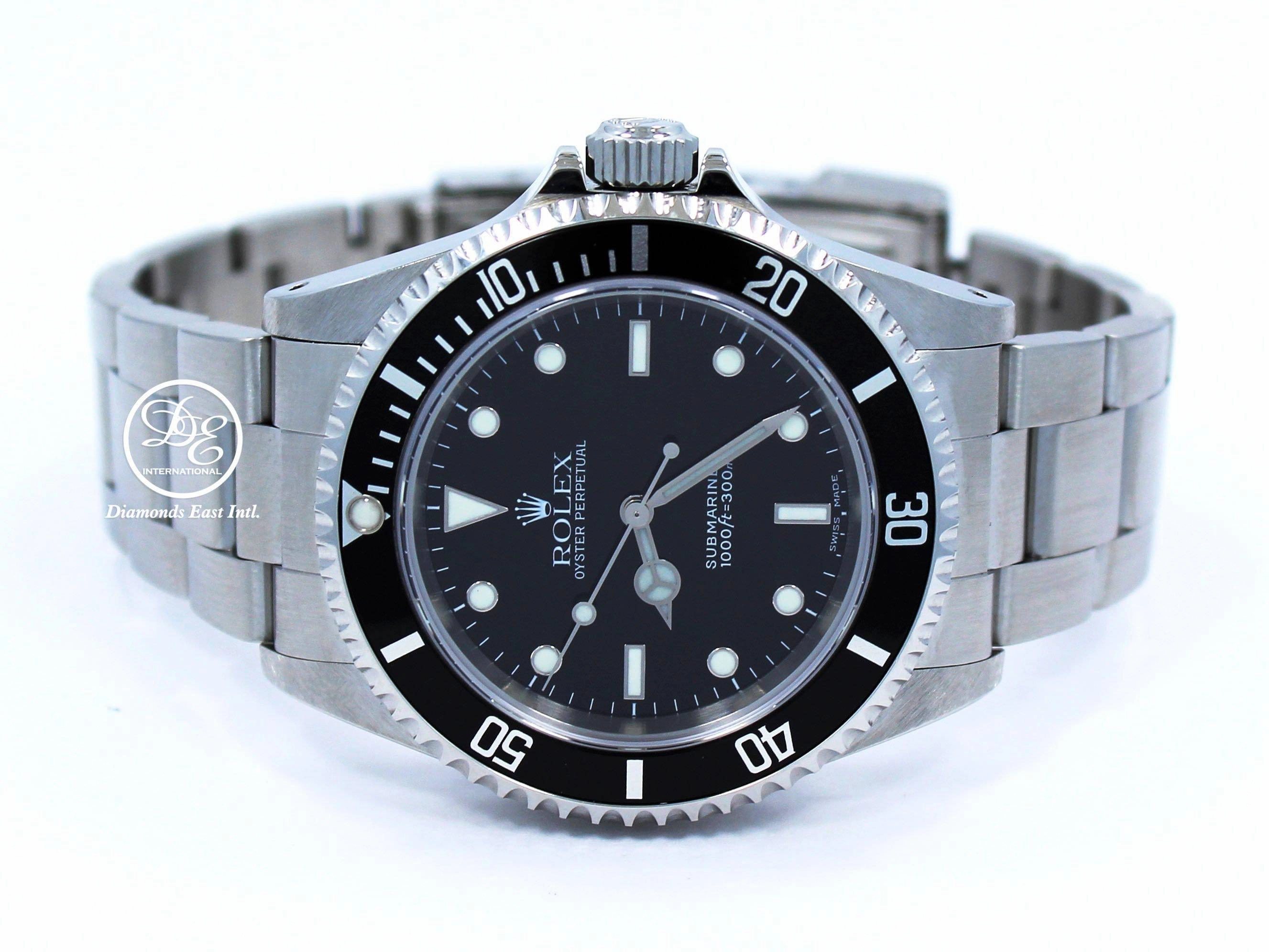 ROLEX Submariner 14060 Oyster Stainless Steel Black Dial Watch