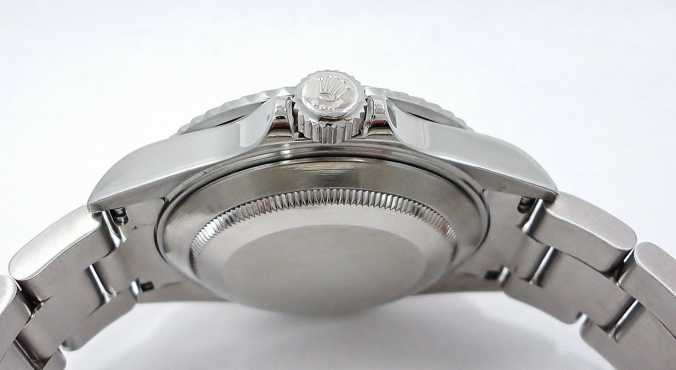 ROLEX Submariner 16610 Oyster Date SS Black Dial Watch BEZEL ENGRAVED MODEL