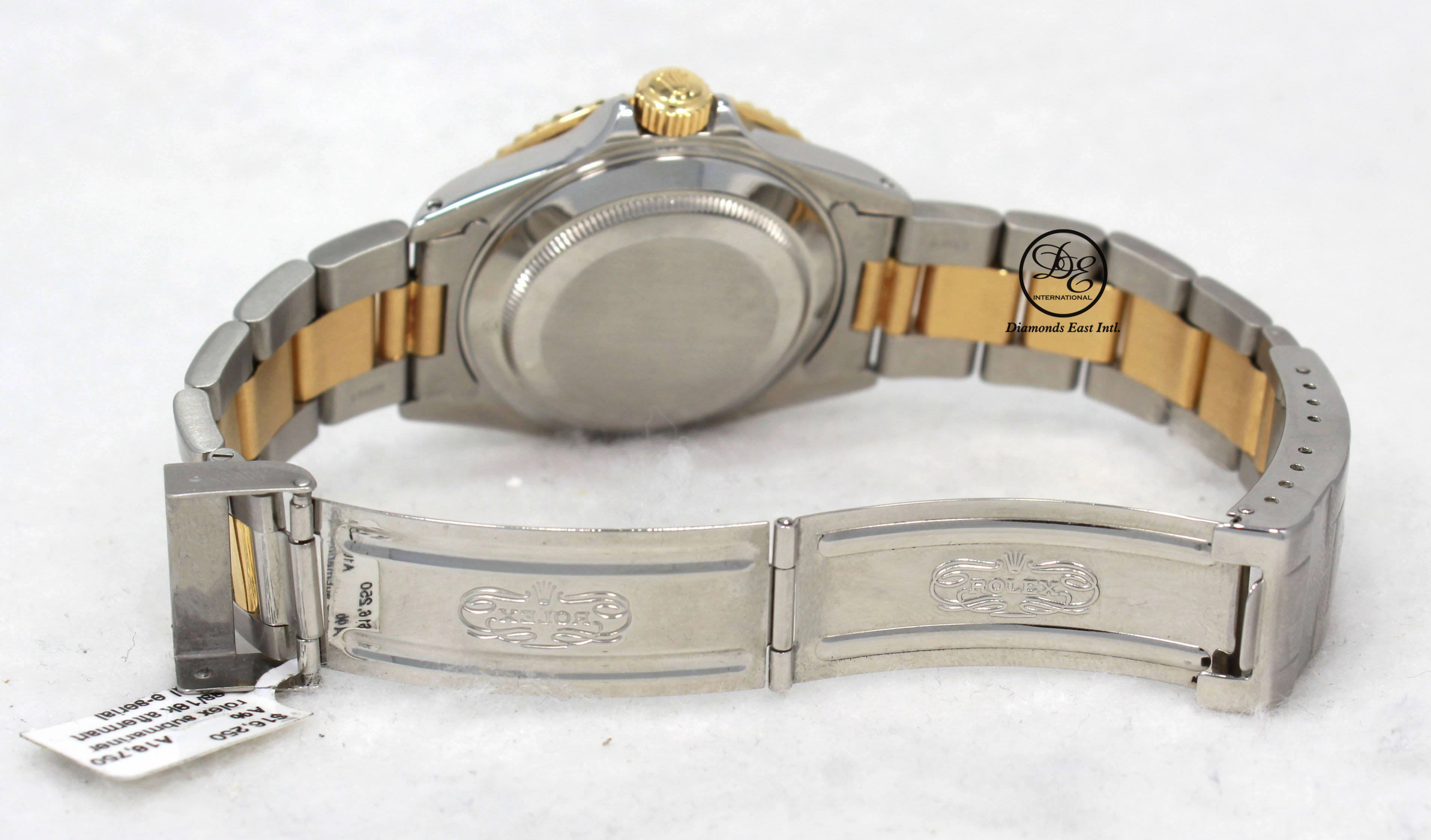 Rolex Submariner 16613 18k Yellow Gold/SS Blue Sapphires & Diamonds Dial