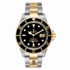 ROLEX Submariner 16613 18K Yellow Gold /Steel Black Bezel