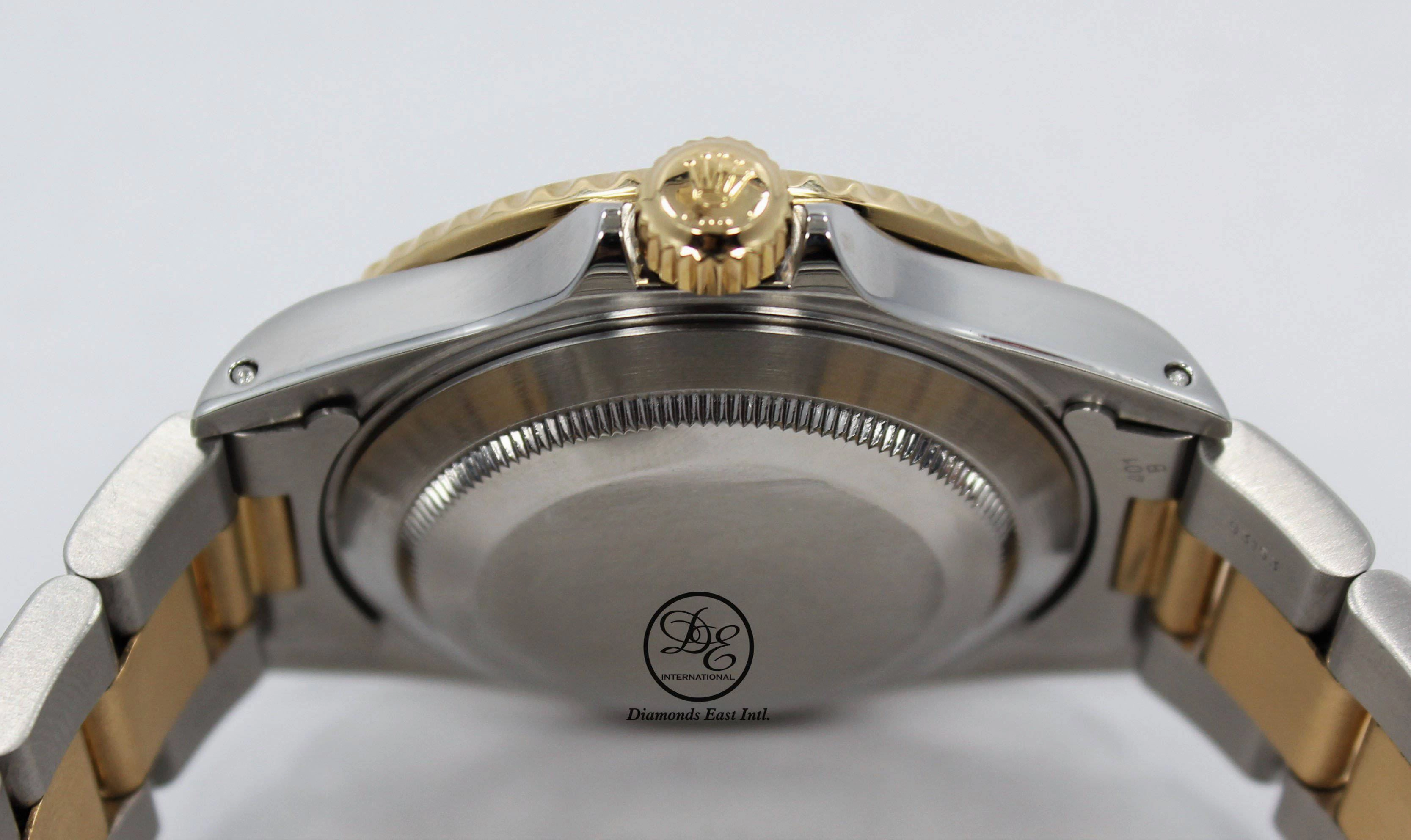 Rolex Submariner 16613 18K Yellow Gold /Steel Blue Bezel Watch BOX/PAPERS