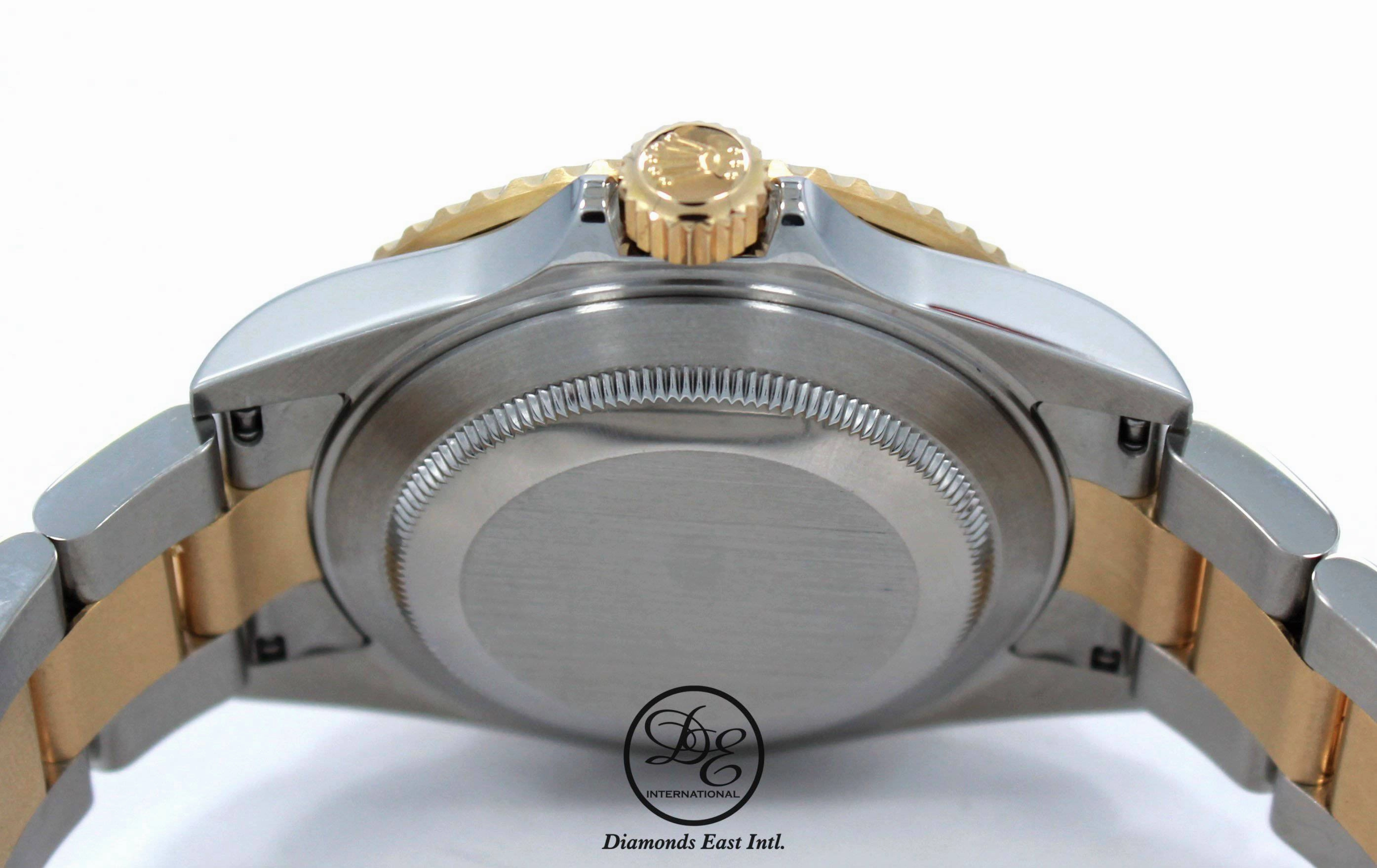 ROLEX Submariner 16613LN 18K Yellow Gold /Steel Black Bezel BOX/PAPER