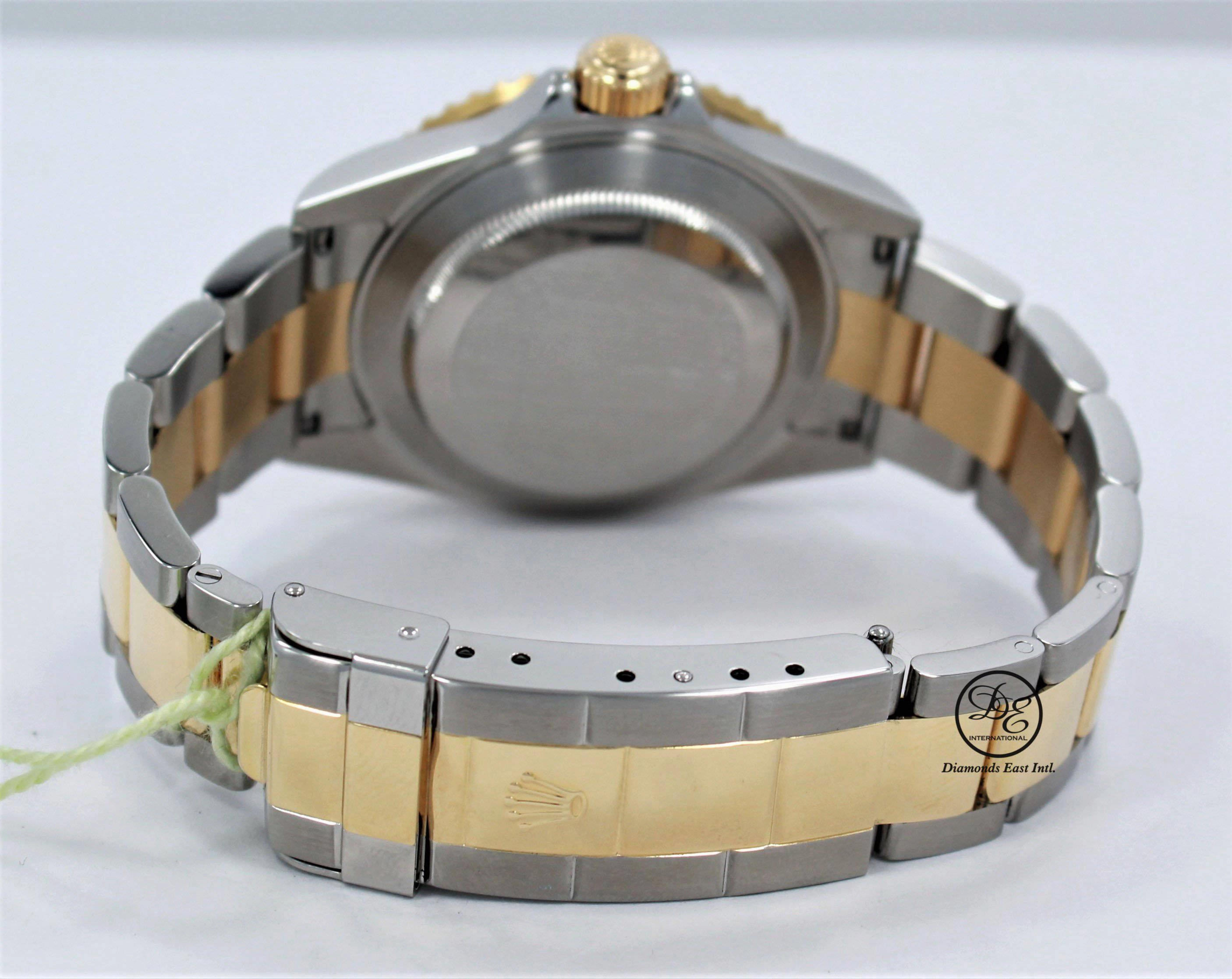 ROLEX Submariner 16613LN 18K Yellow Gold /Steel Black Bezel BOX/PAPER
