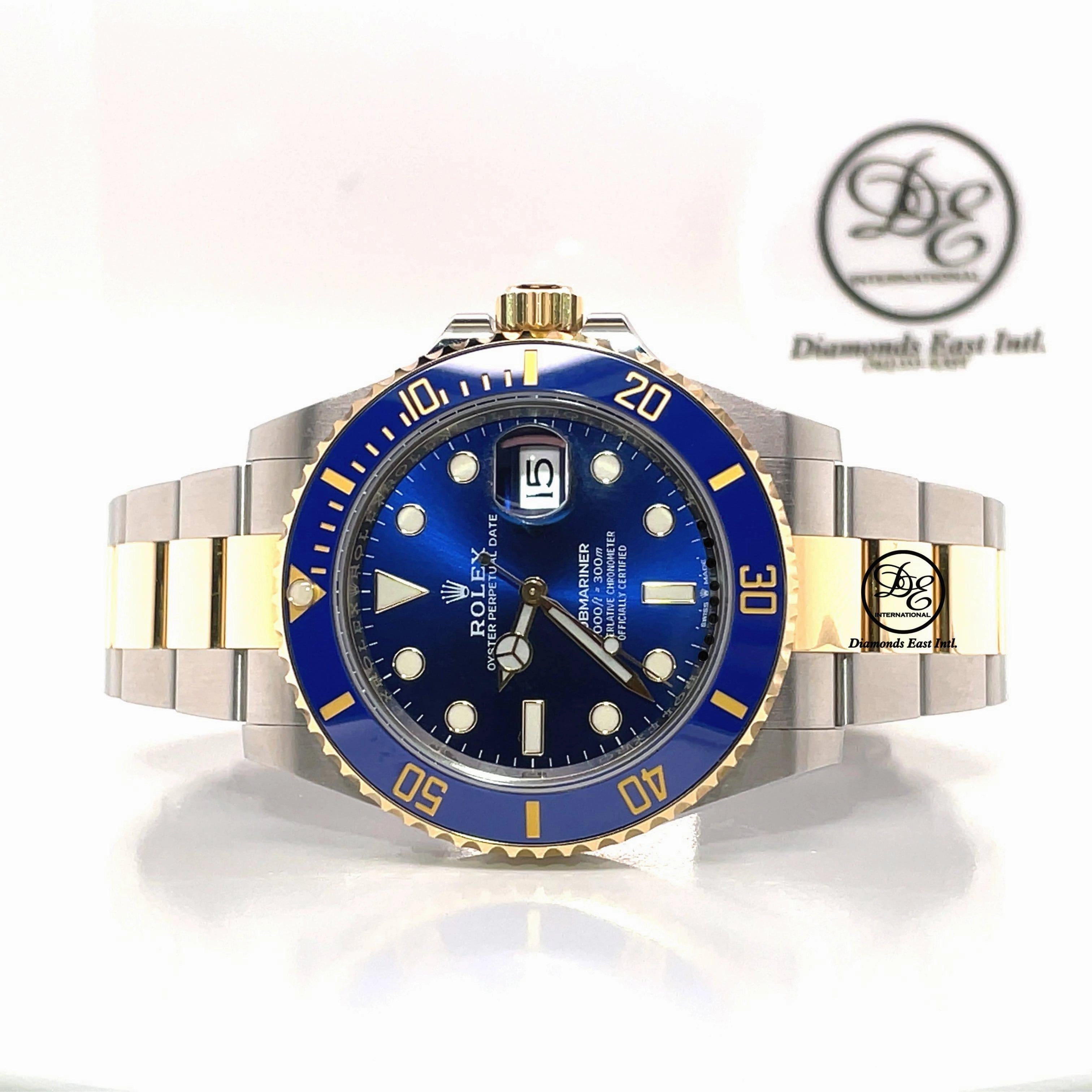 Rolex Submariner 41mm 126613LB 18K Yellow Gold/Steel Blue Ceramic Watch UNWORN