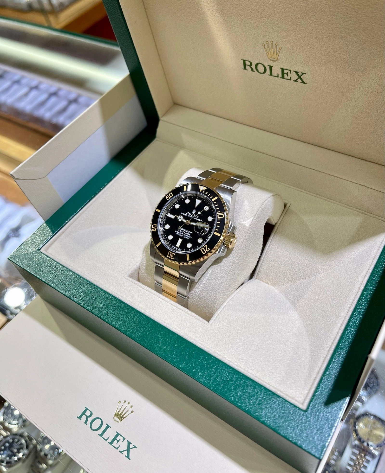 Rolex Submariner 41mm Yellow Gold Steel Black Dial 126613LN Box and Papers UNWORN