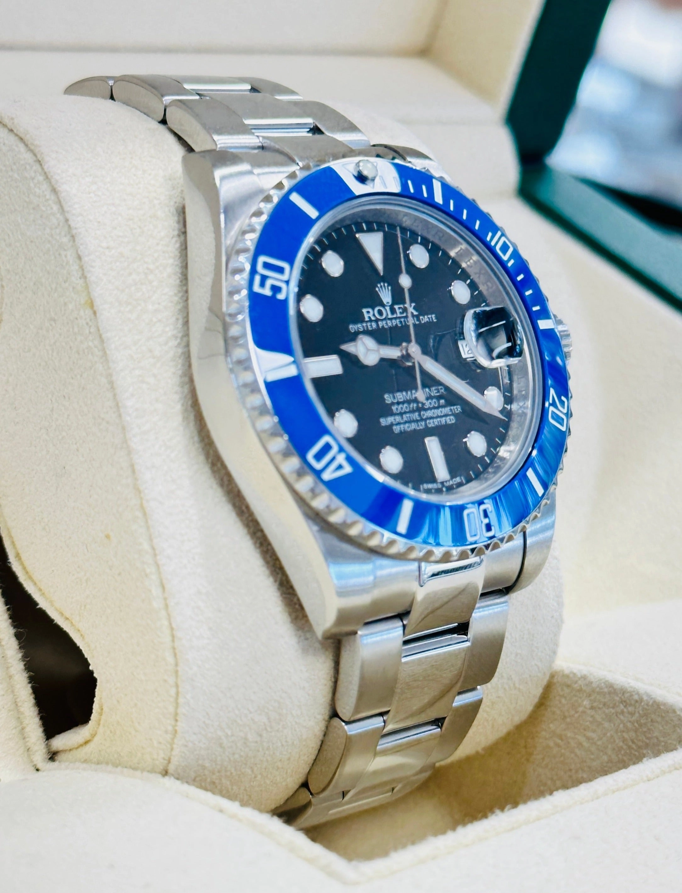 Rolex Submariner Date 116610LN Custom Blue Bezel Insert PreOwned