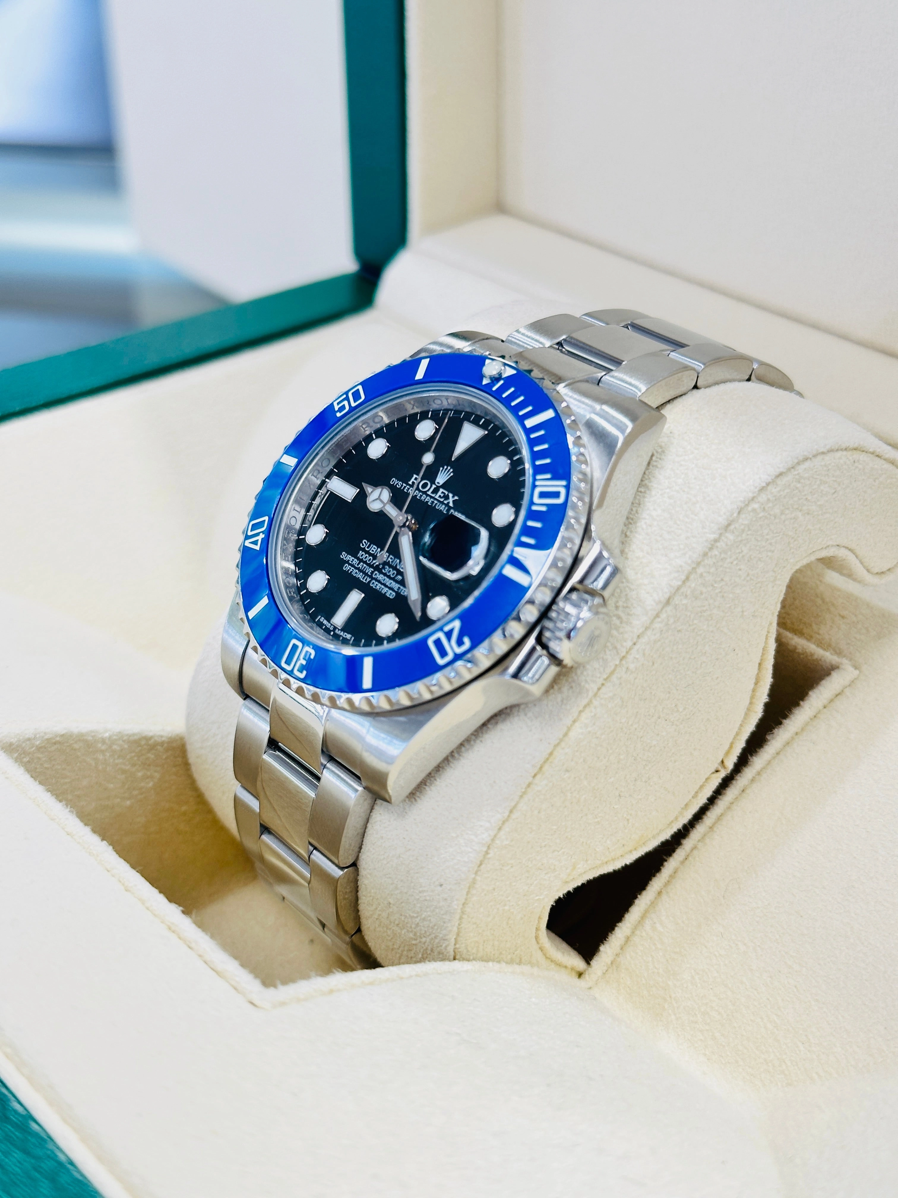 Rolex Submariner Date 116610LN Custom Blue Bezel Insert PreOwned