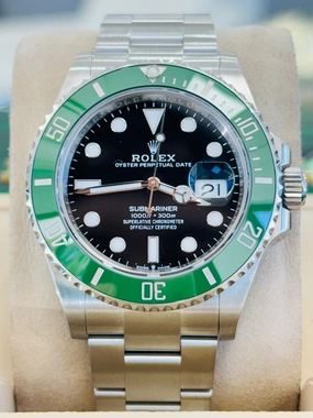 Rolex Submariner Date 126610LV 41mm Green Ceramic Bezel Box and Papers MINT