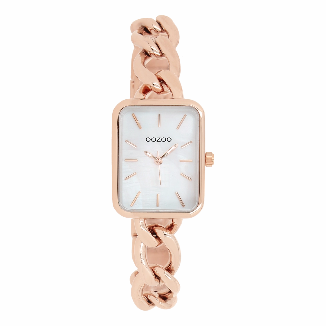 Rose gold coloured OOZOO watch with chain bracelet - C11134