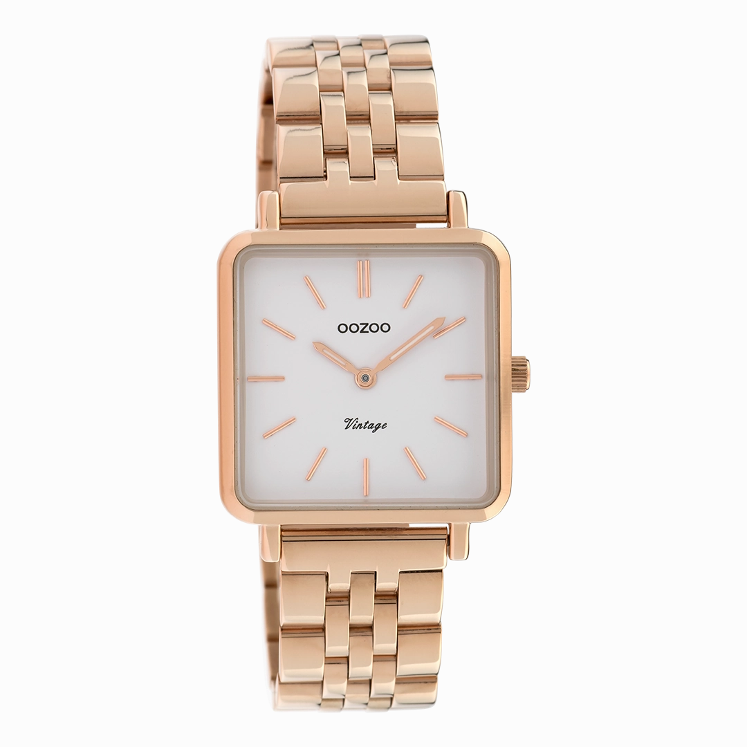 Rose gold coloured OOZOO watch with stainless steel bracelet - C9958
