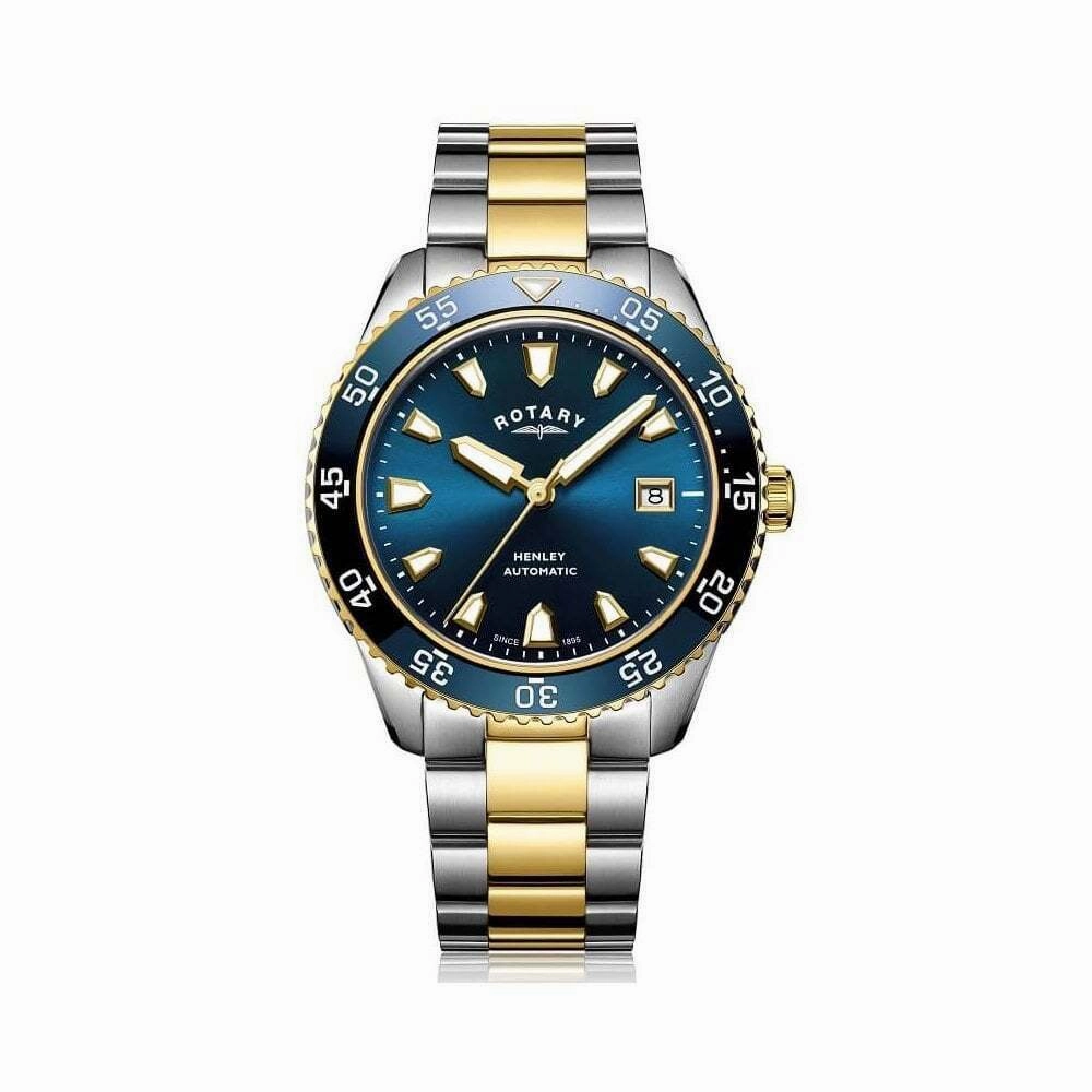 Rotary Blue Dial Two Tone Automatic Mens Watch GB05131/05