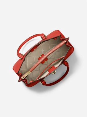Ruby Medium Saffiano Leather Satchel