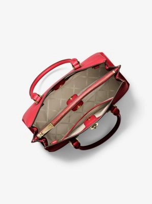 Ruby Medium Saffiano Leather Satchel