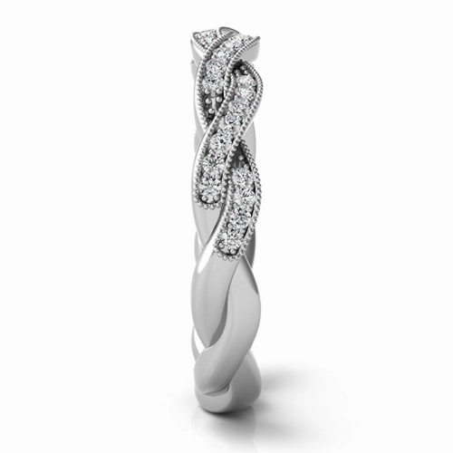 S Kashi & Sons Braided Wedding Band EN7213-BWG
