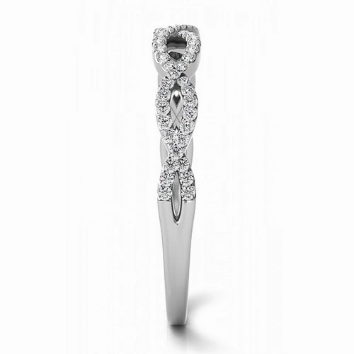 S Kashi & Sons Criss Cross Wedding Band EN7325-BWG