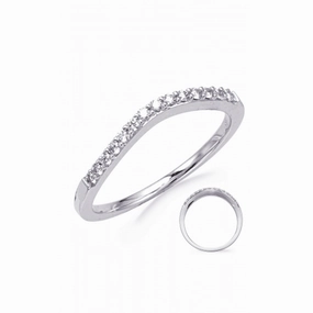 S Kashi & Sons Curved Wedding Band D3923-BWG