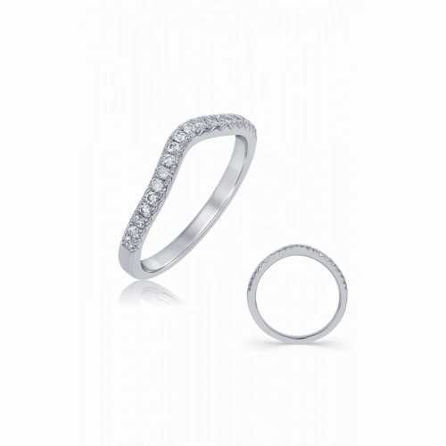 S Kashi & Sons Curved Wedding Band EN7643-BWG