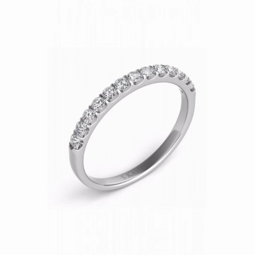S Kashi & Sons Prong Set Wedding Band EN6593-BWG