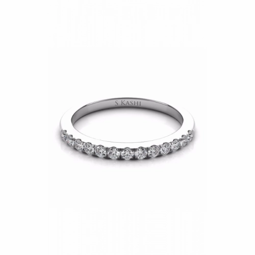 S Kashi & Sons Prong Set Wedding Band EN7195-BWG