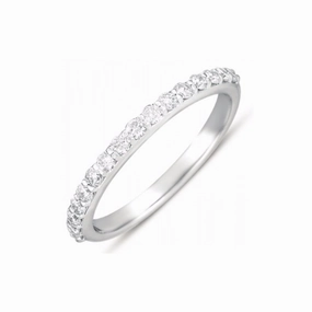 S Kashi & Sons Prong Set Wedding Band EN7344-BWG