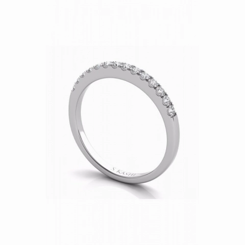 S Kashi & Sons Prong Set Wedding Band EN7452-BWG
