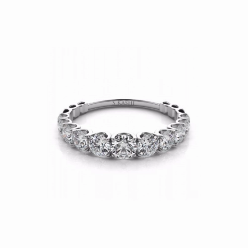 S Kashi & Sons Prong Set Wedding Band EN7463-BWG