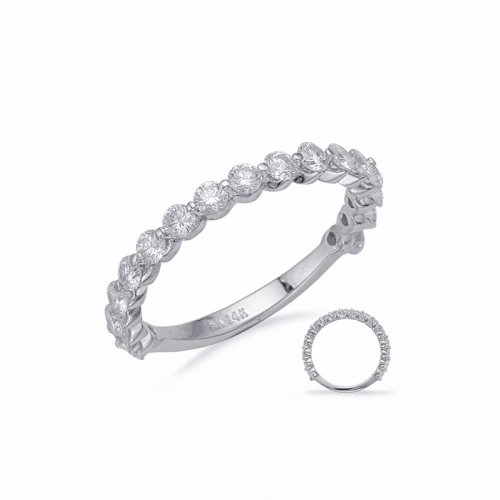 S Kashi & Sons Prong Set Wedding Band EN8095-BWG
