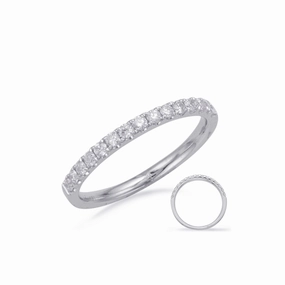 S Kashi & Sons Prong Set Wedding Band EN8201-BWG