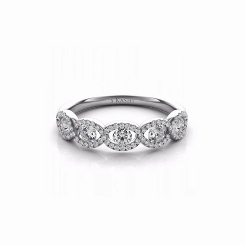 S Kashi & Sons Stackables Wedding Band D4330WG
