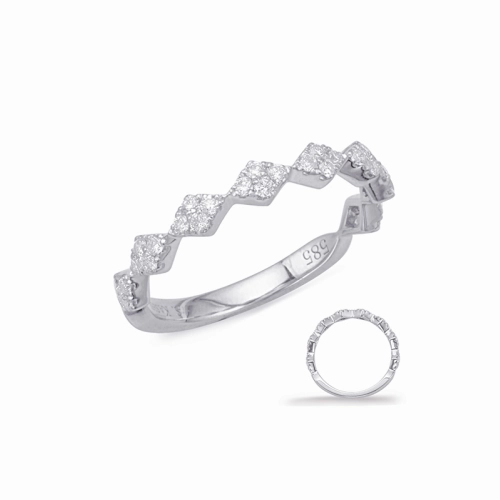 S Kashi & Sons Stackables Wedding Band EN8025-BWG