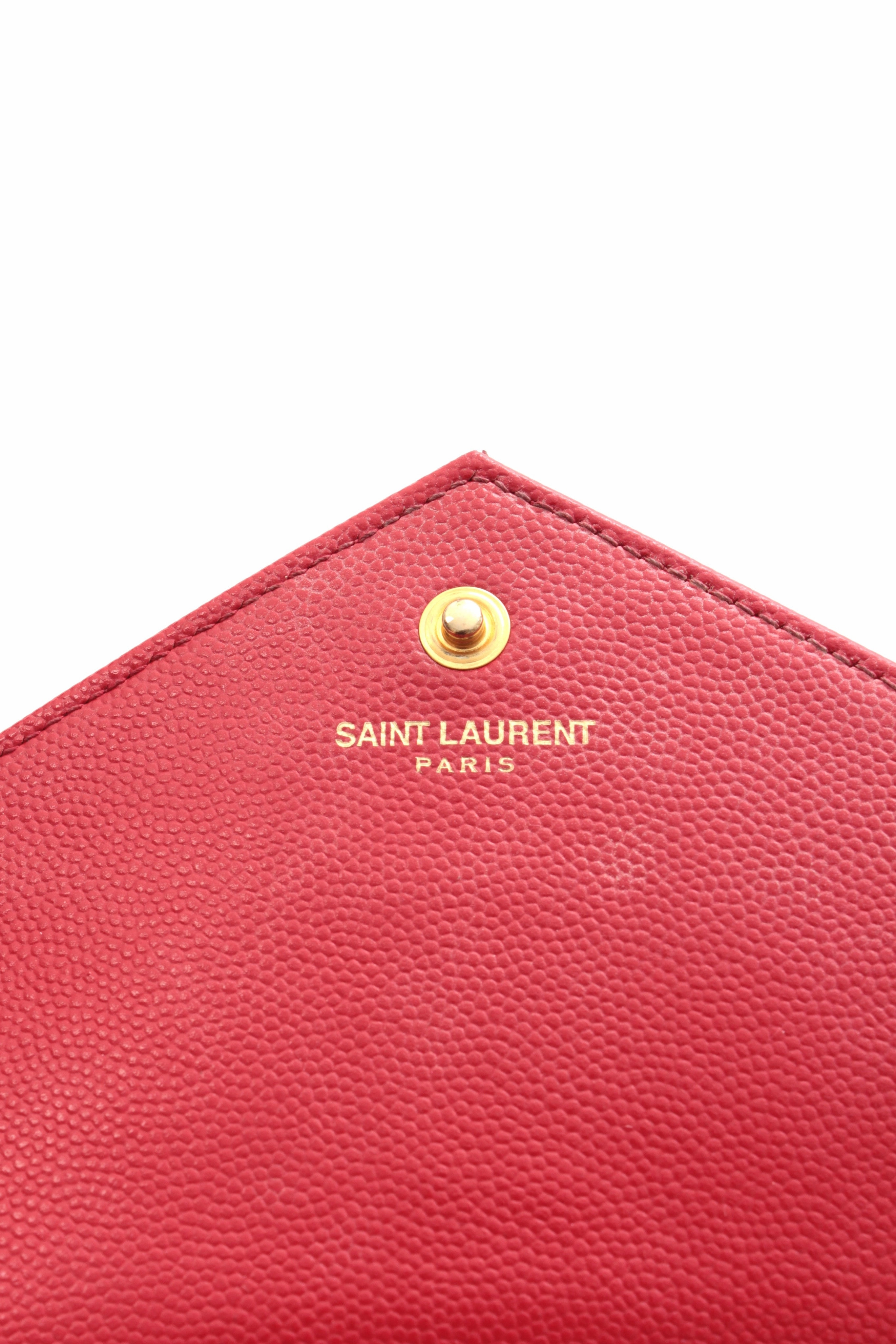 Saint Laurent Monogram Chain Wallet Bag in Matelasse Leather