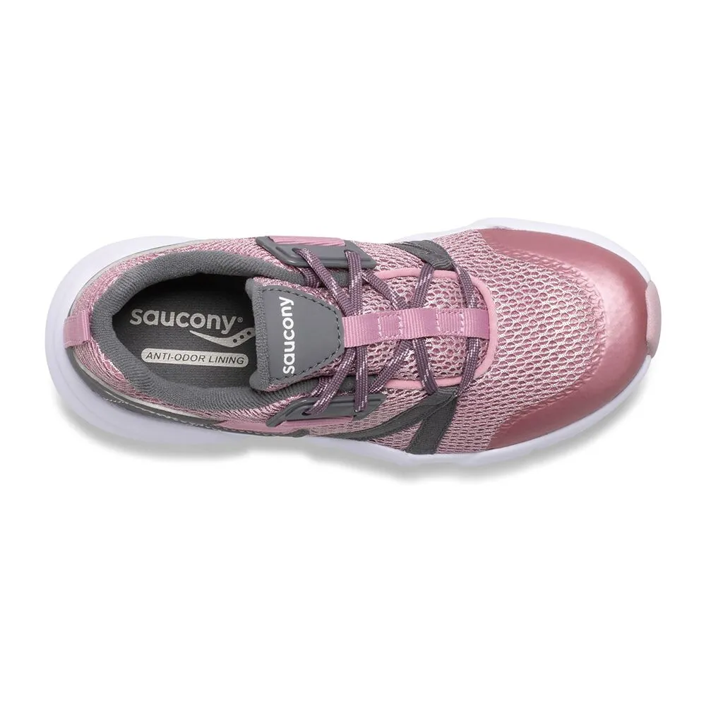 Saucony Blush/Grey Vertex Children??s Lace Sneaker
