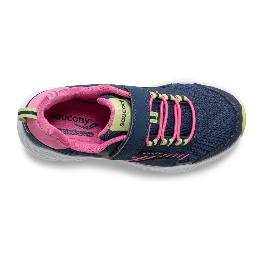 Saucony Navy/Green/Pink Wind Shield A/C Children??s Sneaker