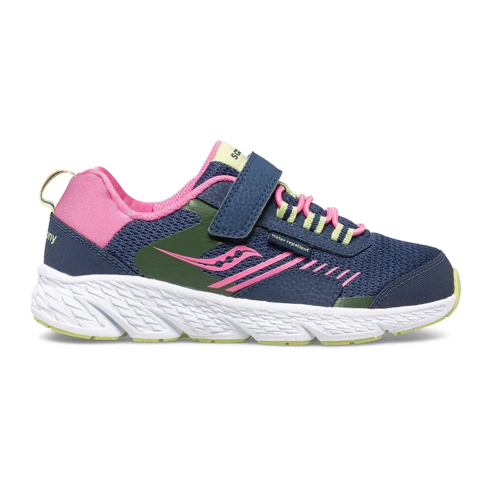 Saucony Navy/Green/Pink Wind Shield A/C Children??s Sneaker