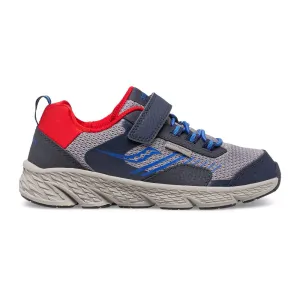 Saucony Navy/Grey/Red Wind Shield A/C Children??s Sneaker