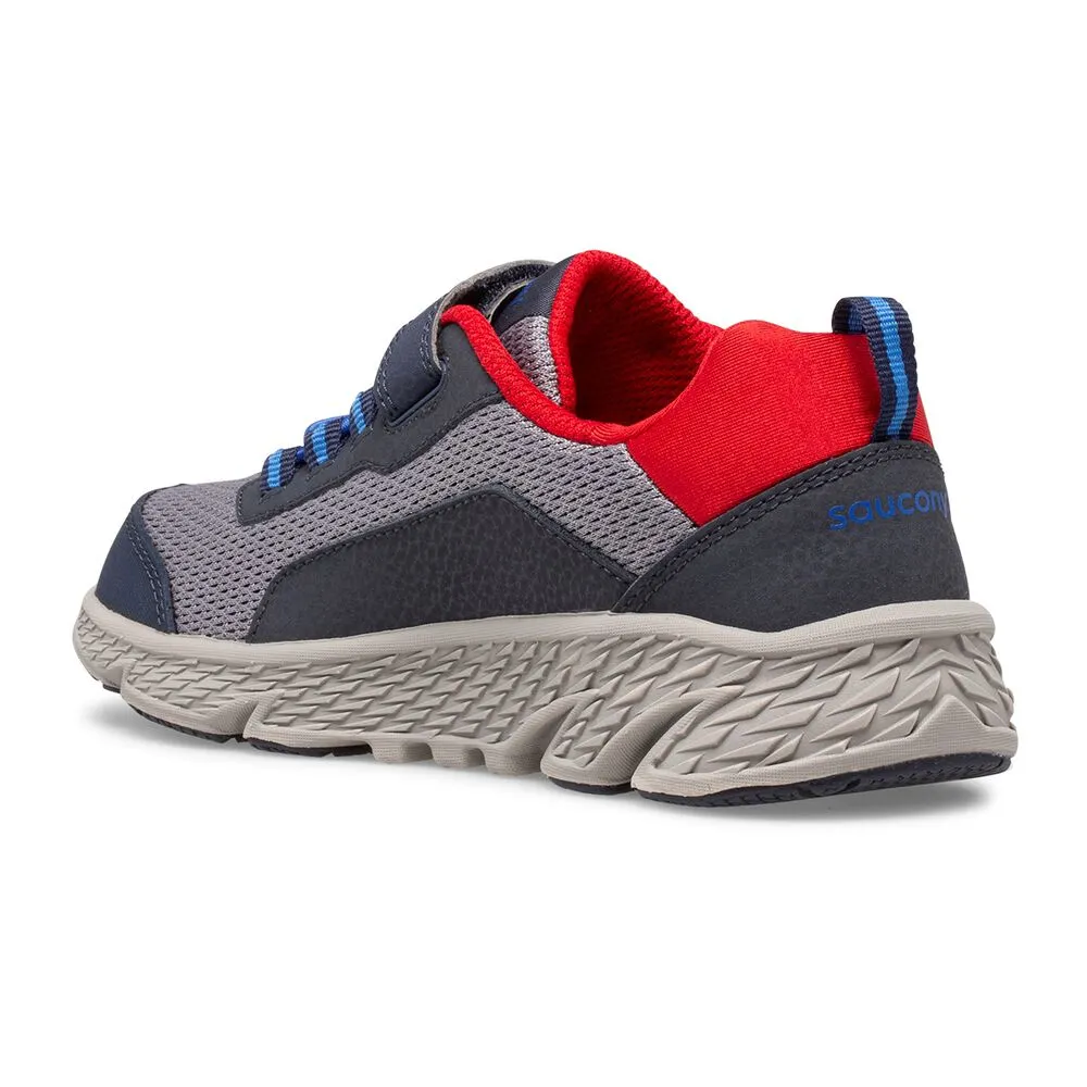 Saucony Navy/Grey/Red Wind Shield A/C Children??s Sneaker