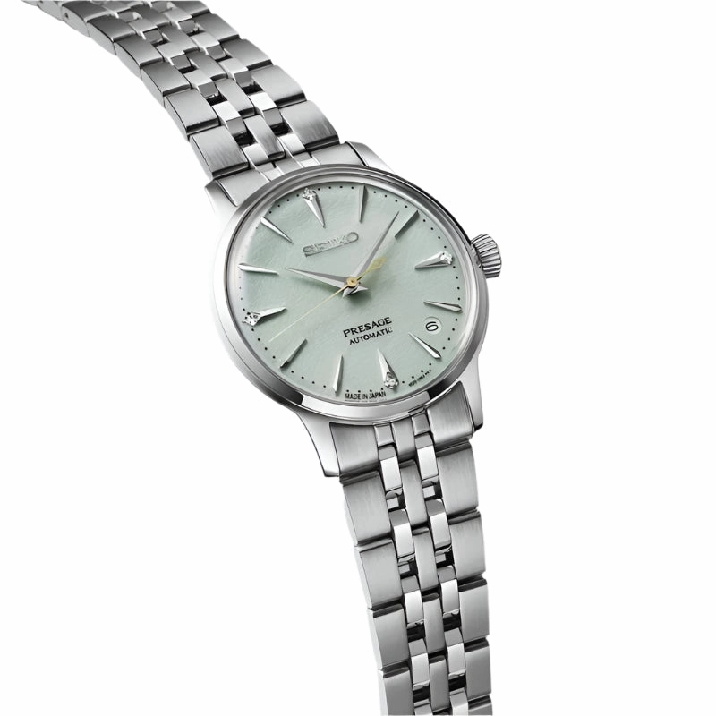 Seiko Presage ??Frozen Mojito?? Diamond Cocktail Time Ladies Watch SRPL63J1