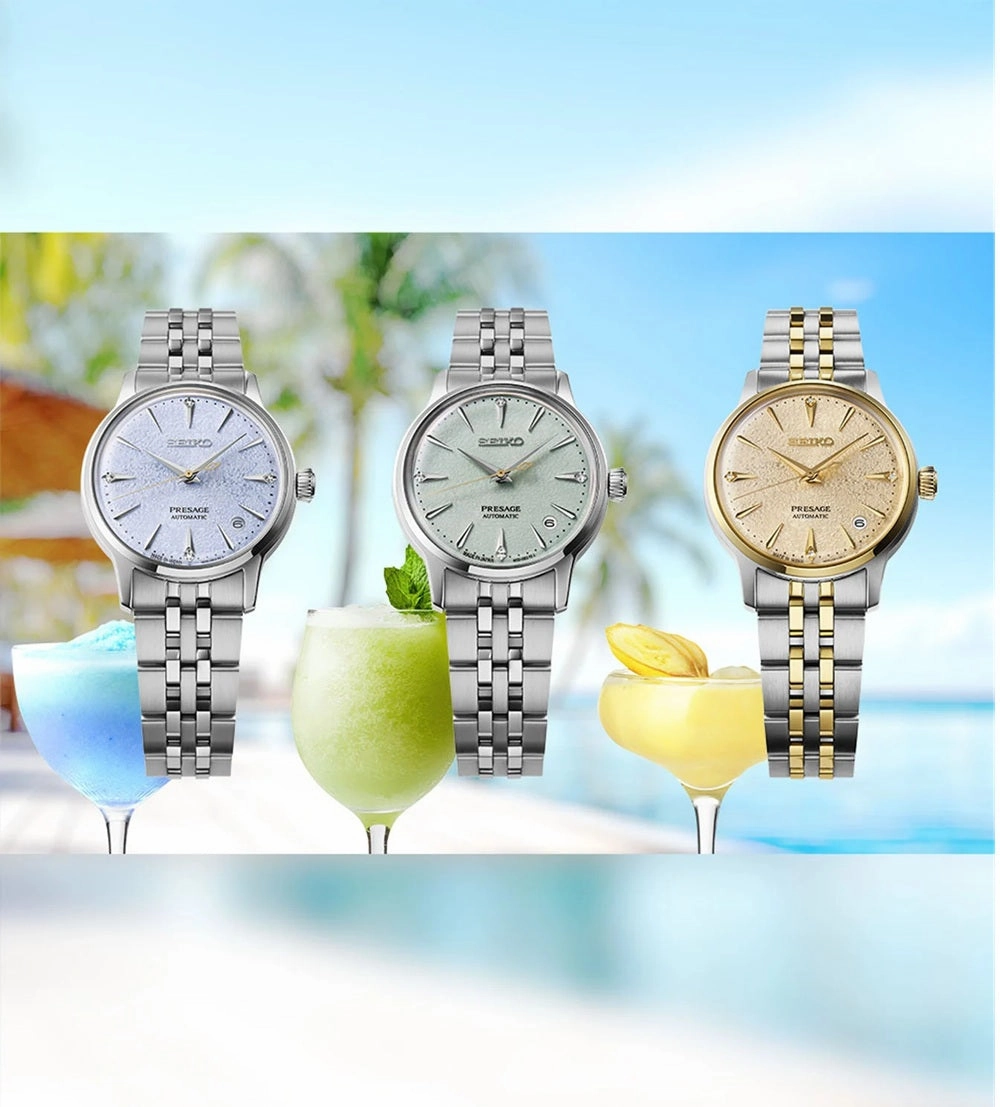 Seiko Presage ??Frozen Mojito?? Diamond Cocktail Time Ladies Watch SRPL63J1