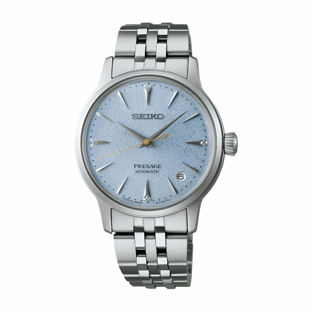 Seiko Presage ??Frozen Skydiving?? Diamond Cocktail Time Ladies Watch SRPL61J1