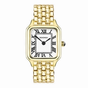 Sekonda Classic Monica Maxi Gold Plated Ladies Watch 40657