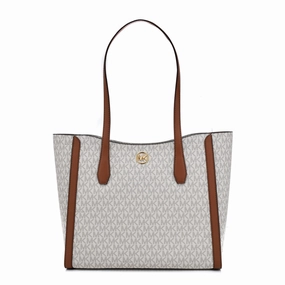 Shoulder Bag Michael Kors Leida Beige 34 x 29 x 12 cm