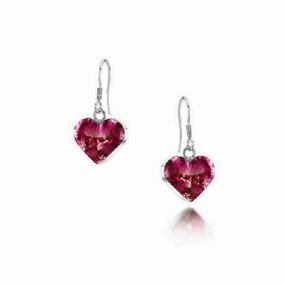 Shrieking Violet Real Flower Heather Silver Drop Earrings HE04