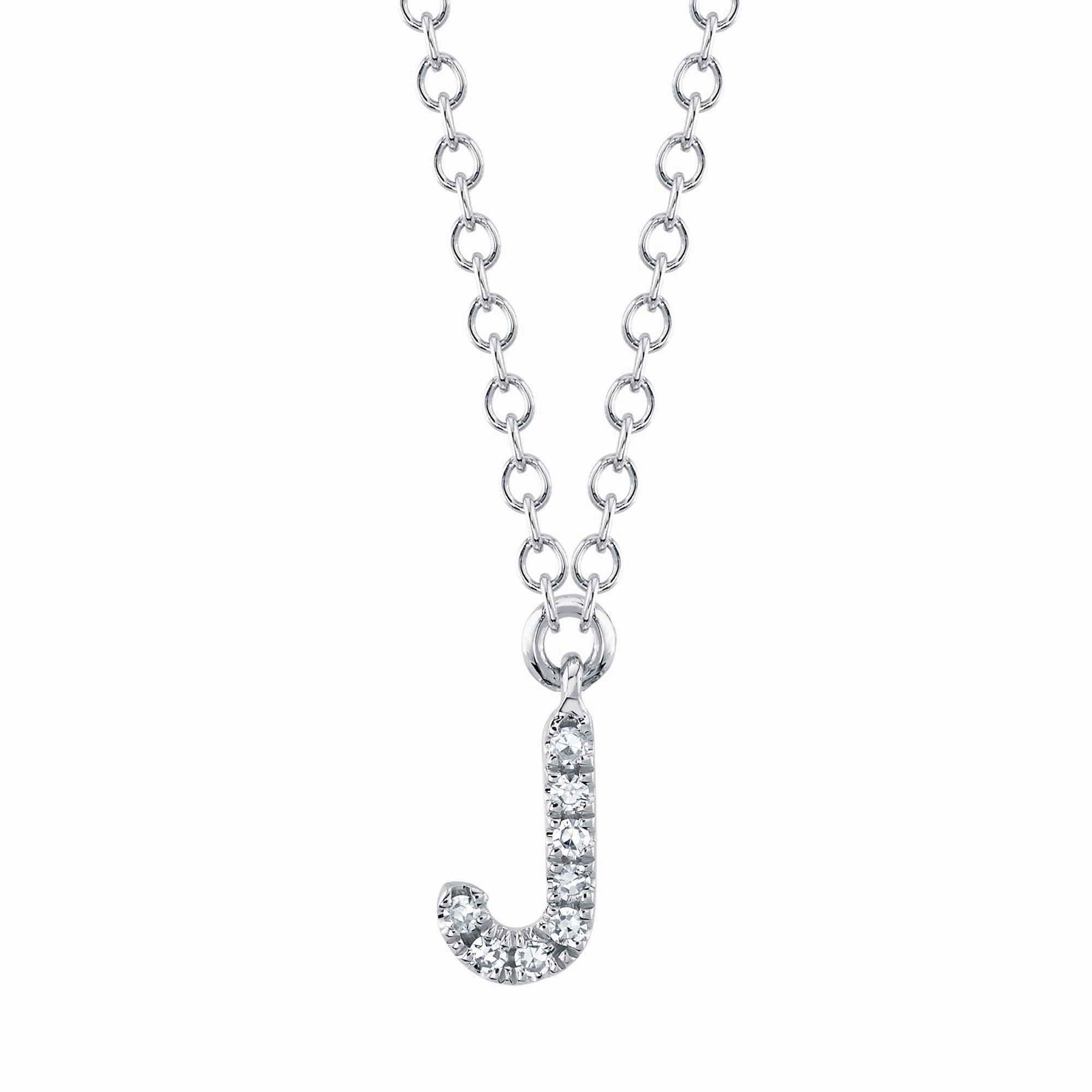 Shy Creation 0.03Ct Diamond Necklace - Initial J SC55007903-J