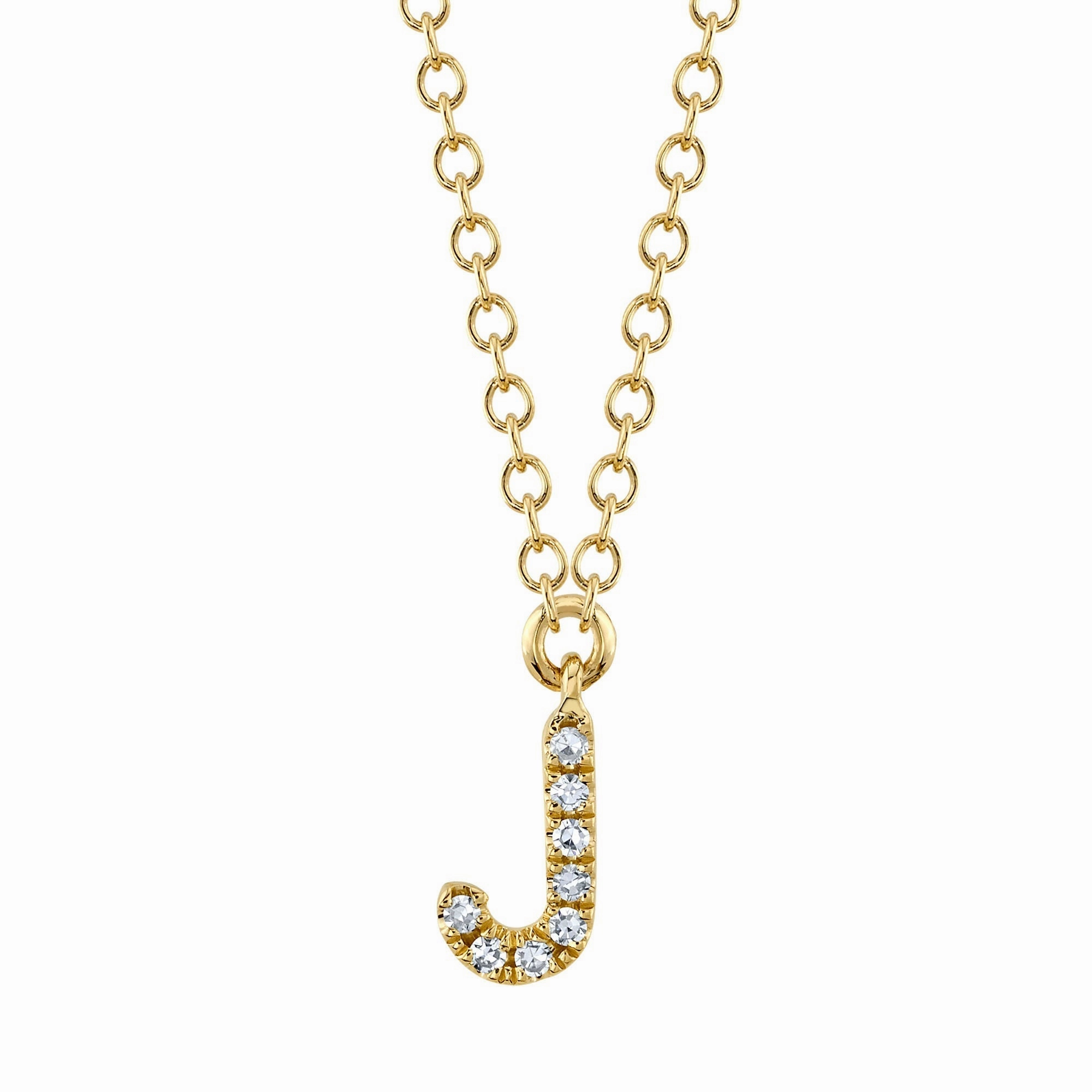 Shy Creation 0.03Ct Diamond Necklace - Initial J SC55007904-J