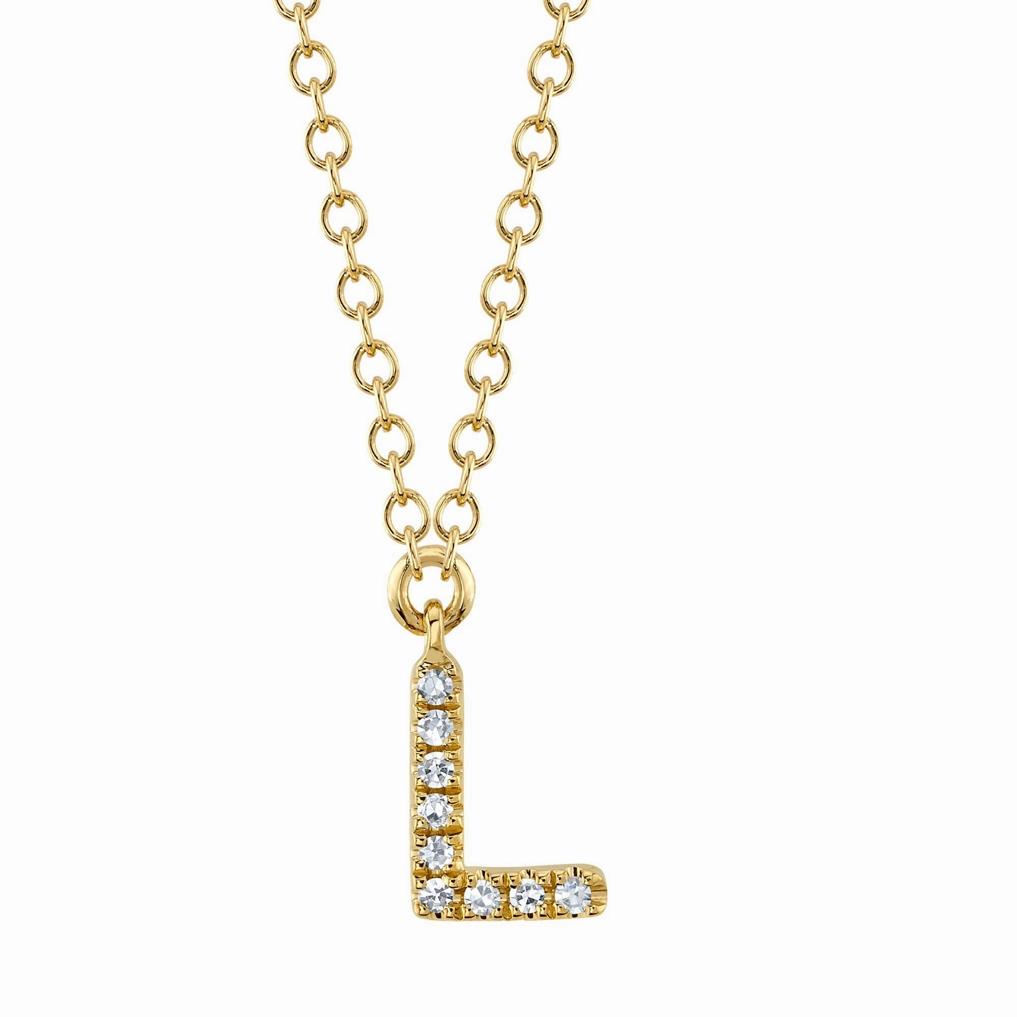 Shy Creation 0.03Ct Diamond Necklace - Initial L SC55007904-L