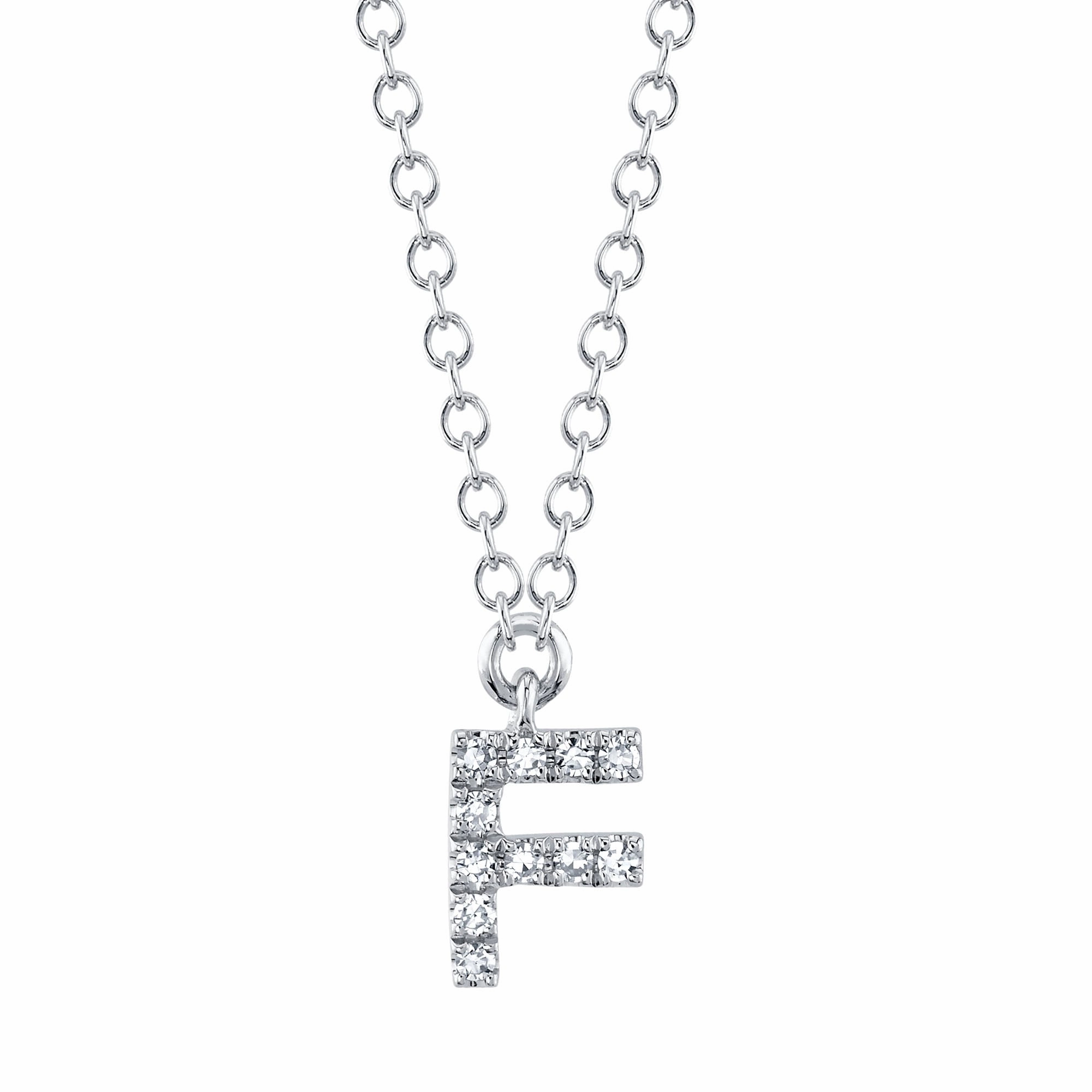 Shy Creation 0.04Ct Diamond Necklace - Initial F SC55007903-F