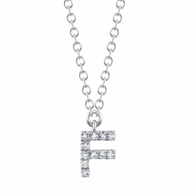 Shy Creation 0.04Ct Diamond Necklace - Initial F SC55007903-F