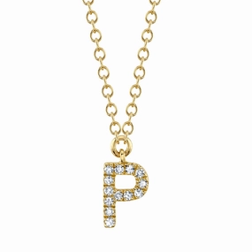 Shy Creation 0.04Ct Diamond Necklace - Initial P SC55007904-P