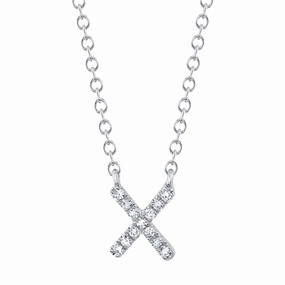 Shy Creation 0.04Ct Diamond Necklace - Initial X SC55007903-X